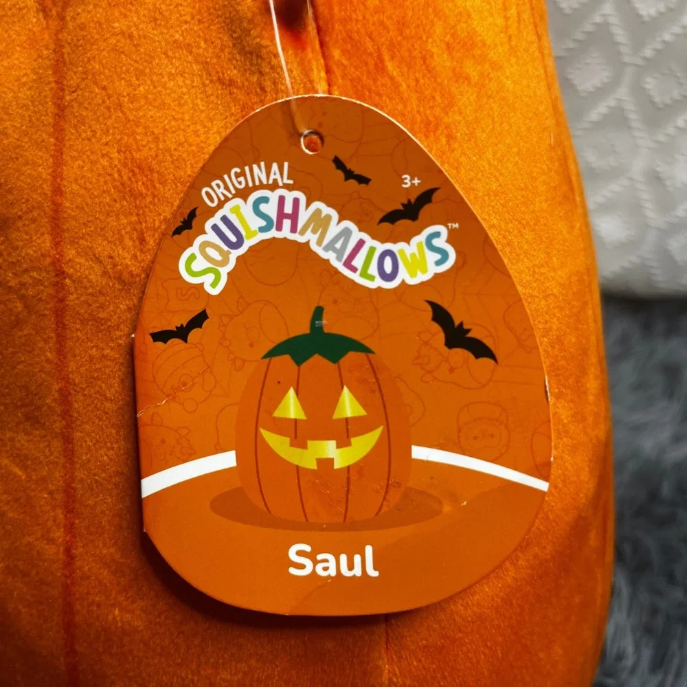 Squishmallows Saul the Pumpkin Plush Halloween‎ Decoration Pillow 12 inch, NWT